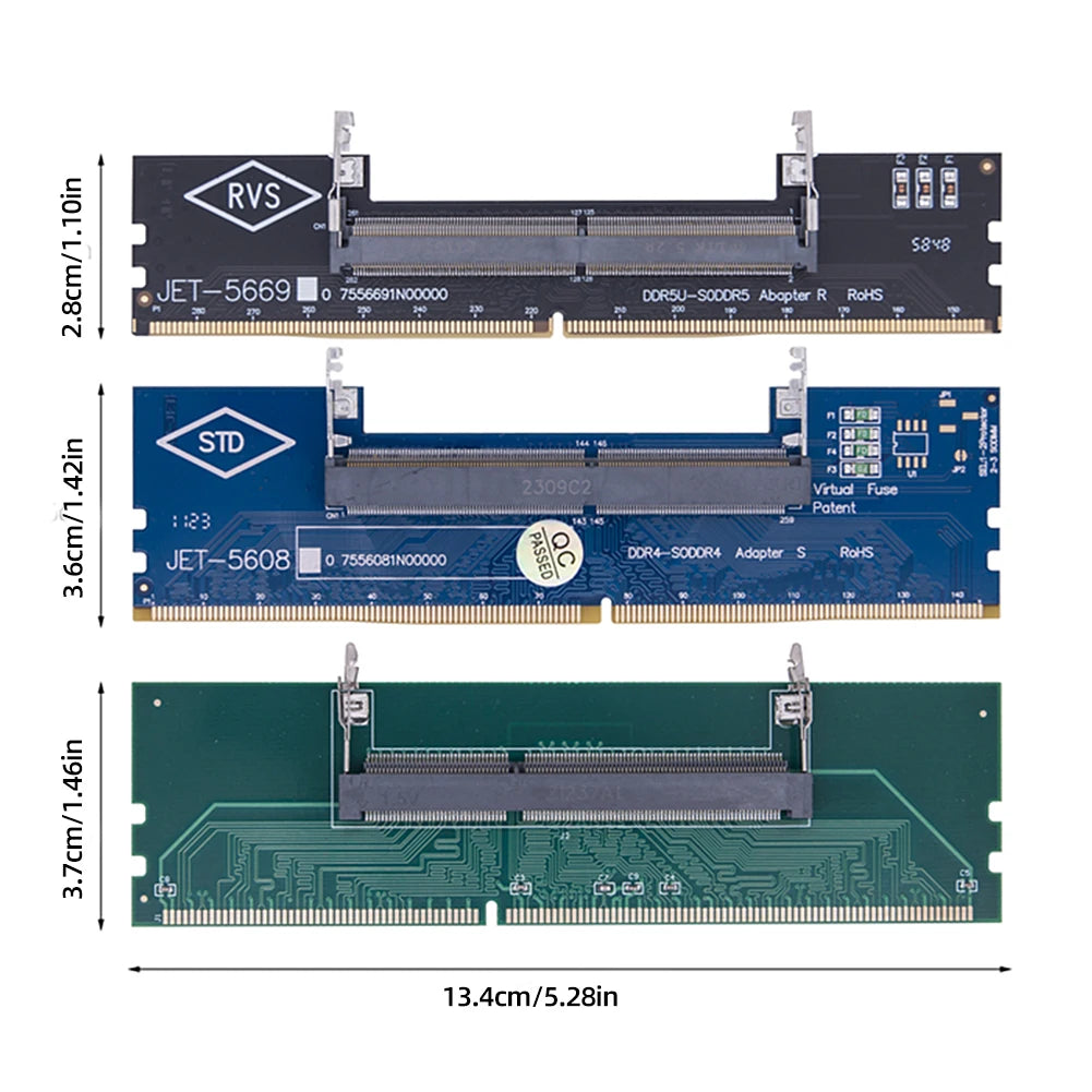 Laptop To Desktop SO-DIMM To PC DIMM Card DDR3 DDR4 DDR5 Memory RAM Memory Adapter Gaming Laptop RAM Connector Card Memory Stick