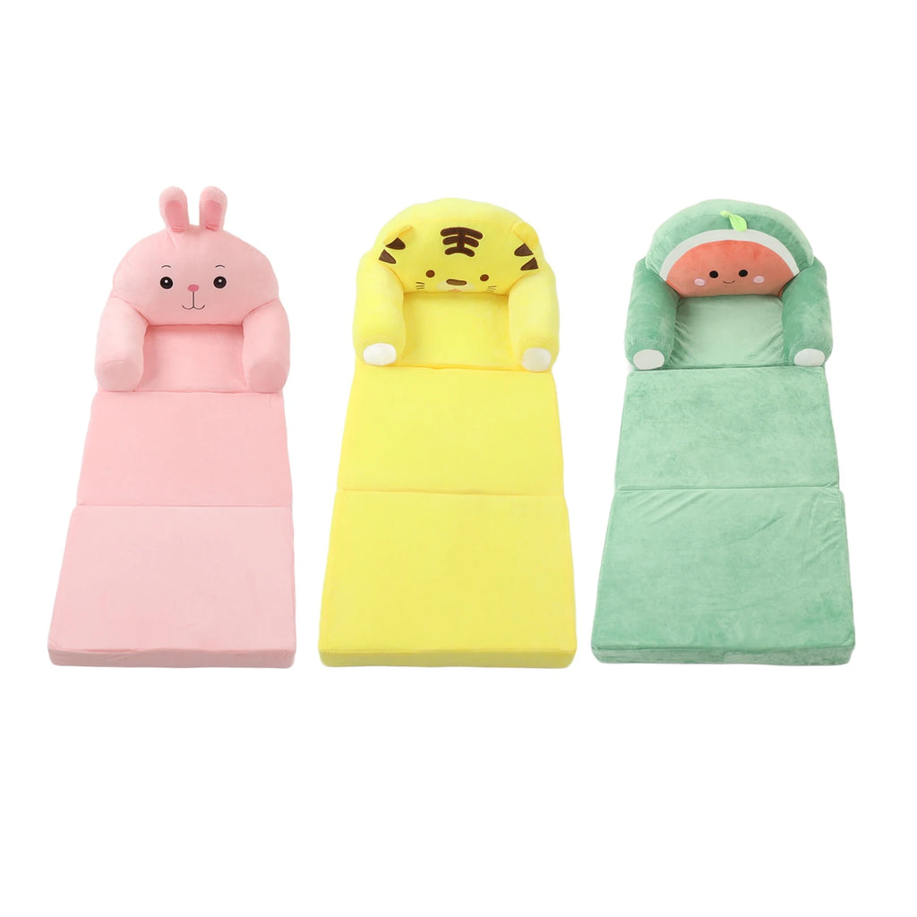 Cartoon Foldable Kids Sofa Kids Foldable Sofa Bed Humanize Washable Wide Armrest Comfortable for Living Room Children Foldable