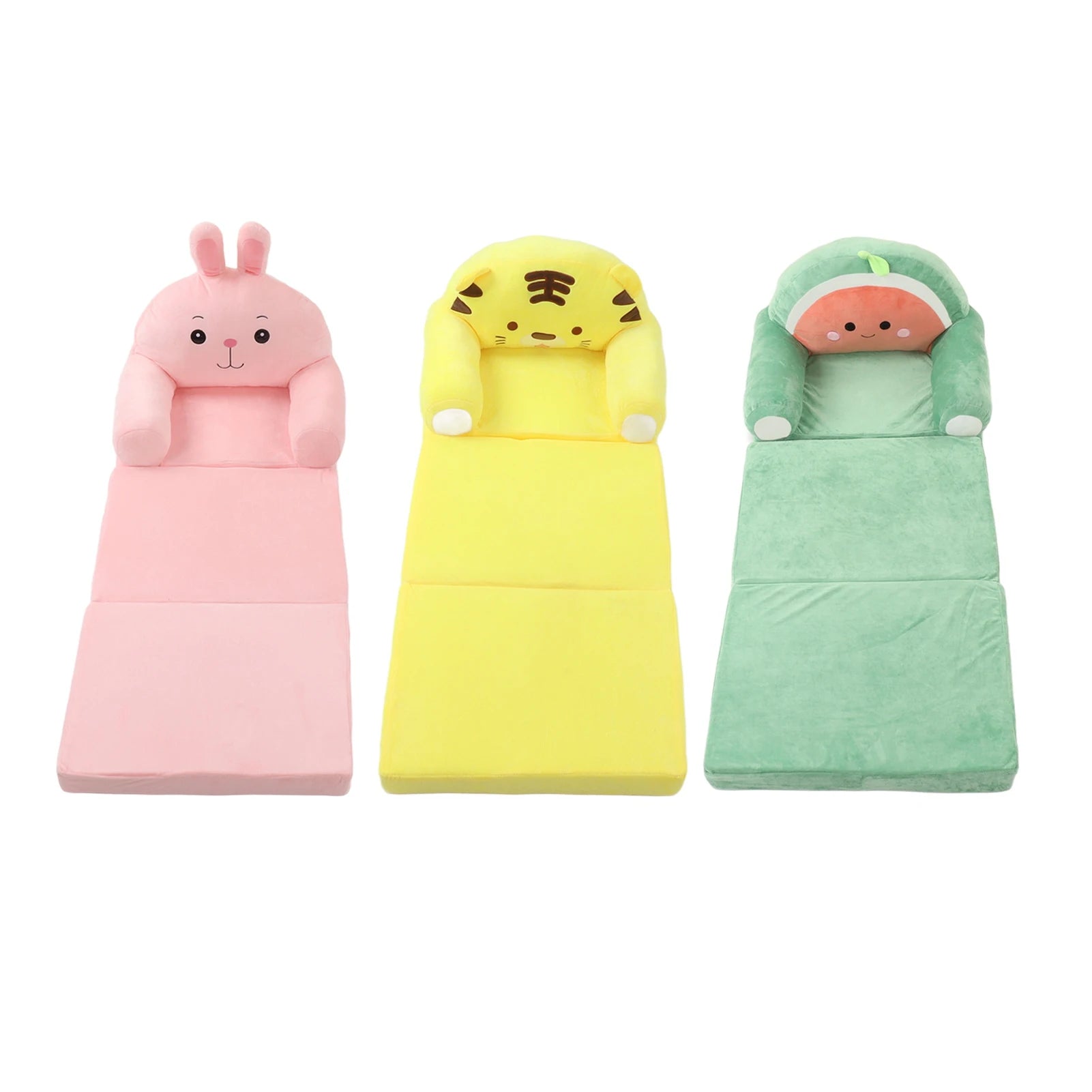Cartoon Foldable Kids Sofa Kids Foldable Sofa Bed Humanize Washable Wide Armrest Comfortable for Living Room Children Foldable