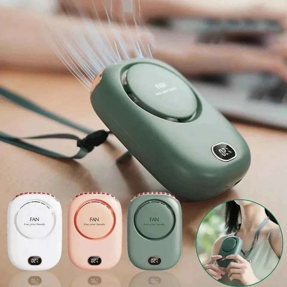 HOMEFISH New Mini Portable Fan Portable Rechargeable Bladeless Turbo Ultra Quiet Student Hand Held Fan Outdoor Sports Travel