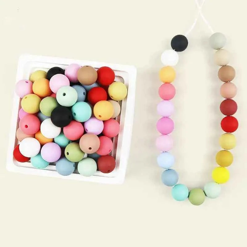 12mm Siilcone Round Beads 100/50/20Pcs For Jewelry Making To Make Bracelets DIY Keychain Necklace Jewelry Accessories BPA Free