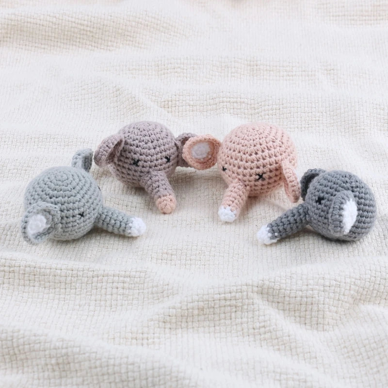Crochet Animal Baby Pacifier Clip Accessories Handmade Knitted Bunny Teether Beads Newborn Nipple Clip Dummy Soother Holder Toy