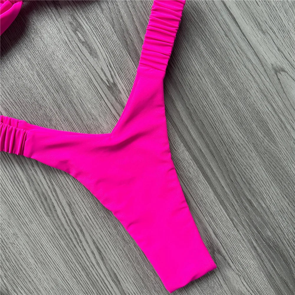 Micro Bikini Push Up Women Swimsuits 2025 Sexy Female Swimwear Brazilian Bikini Set Thong Biquini Swimming Suits Beachwear