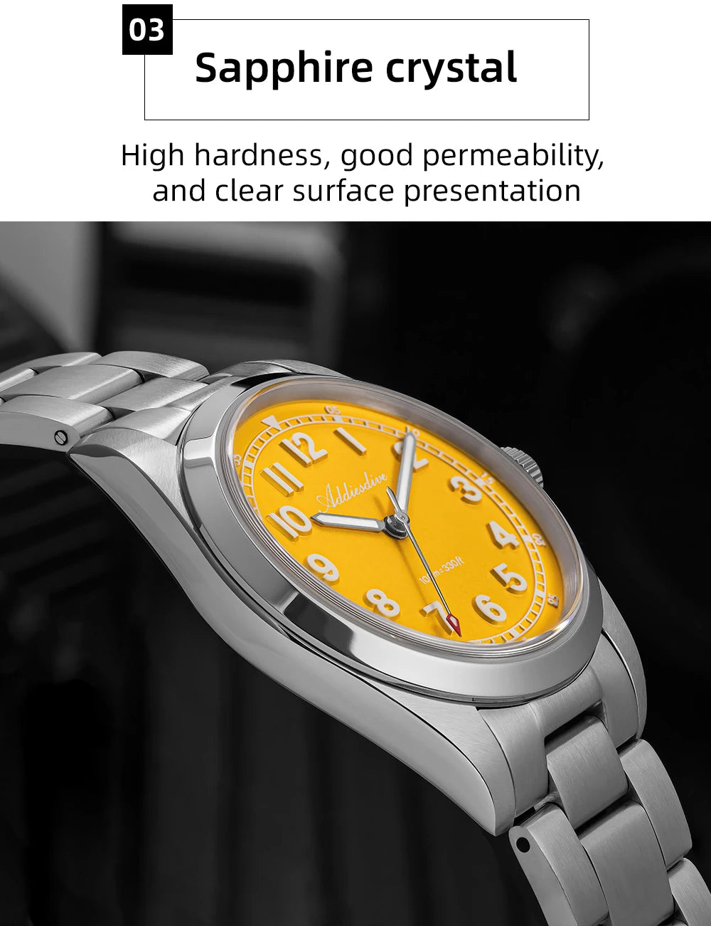 ADDIESDIVE Top Brand Mens Quartz Watch Sapphire Crystal  BGW9 Luminous Waterproof 100m Waterproof Vintage Watches NEW Ultra-thin