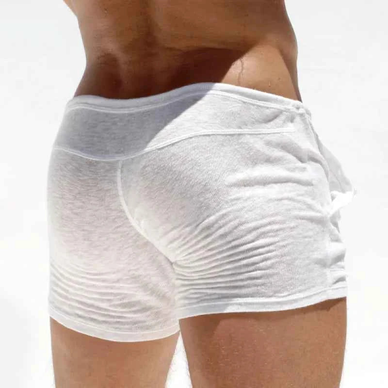 Men's Lightweight Bamboo Knit Home Shorts Summer Comfortable Lounge Sleepwear Elastic Waist Casual Breathable Soft Pajama