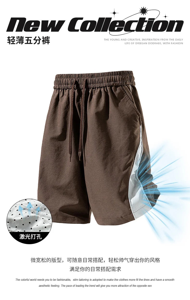 Summer men's streetwear casual and cargo shorts hommes Outdoor Gym Joggers Sports running basketball  shorts menswear clothing