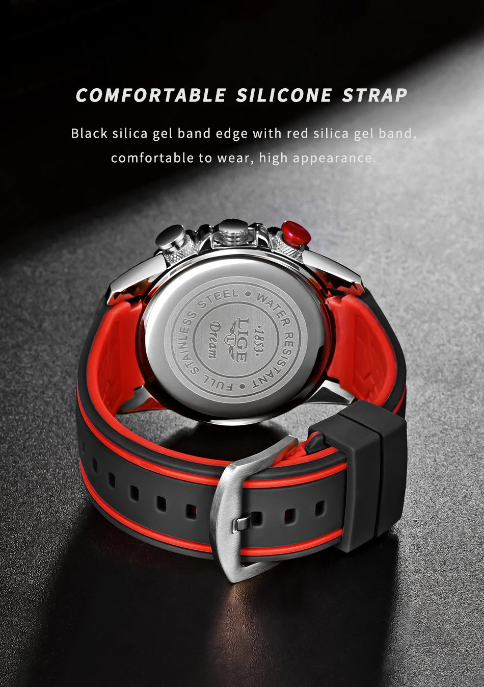 New Blue Watch LIGE Mens Watches Top Brand Luxury Big Dial Military Clock Quartz Watch Waterproof Sport Chronograph Erkek Saati