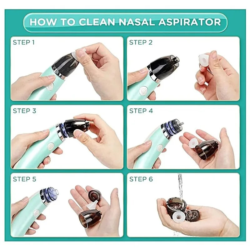 New Electric Baby Nasal Aspirator Electric Nose Cleaner Sniffling Equipment Safe Hygienic Nose Snot Cleaner For Newborns