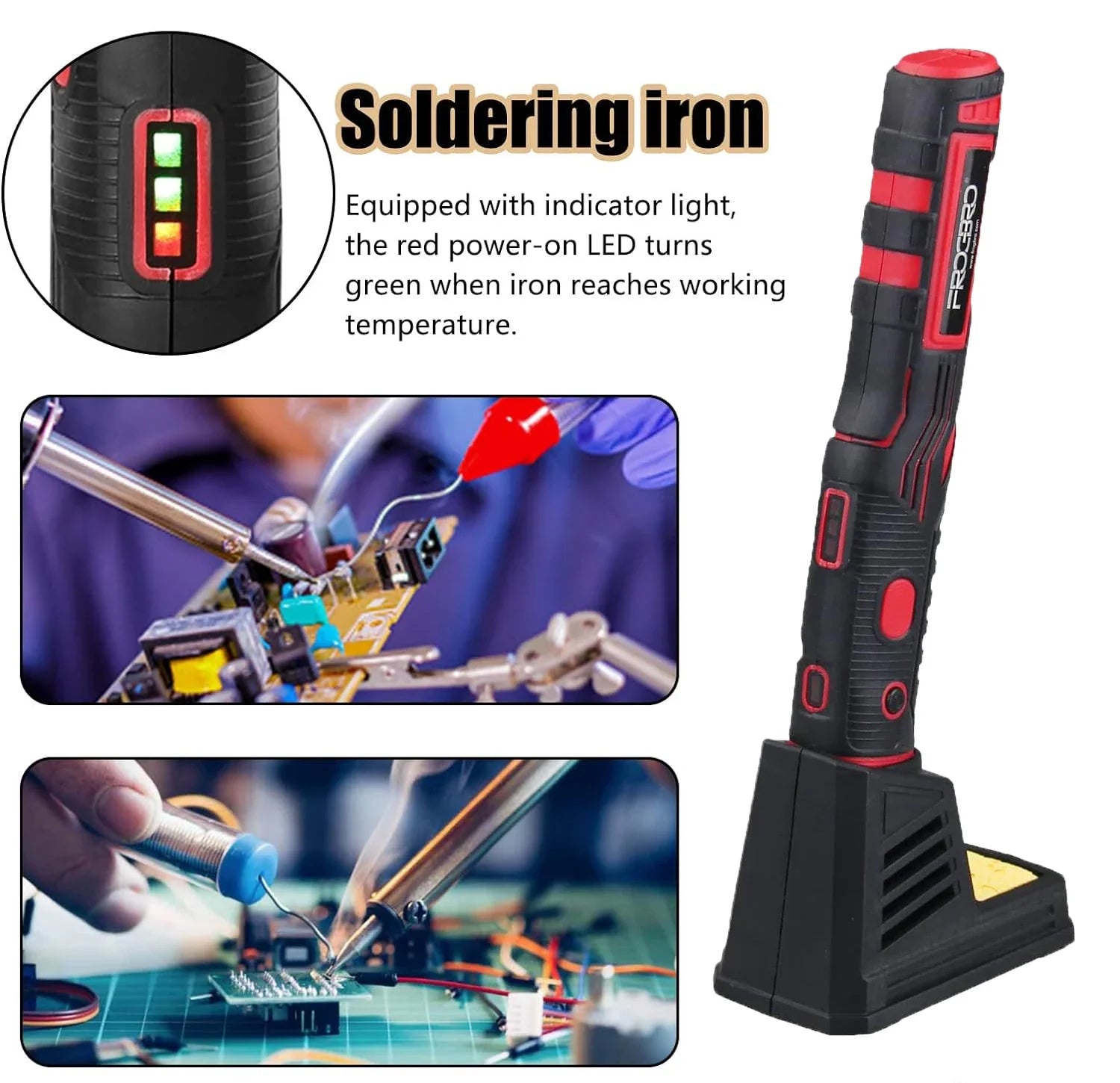 Cordless Soldering Iron 1800mAh Rechargeable Soldering Tool Professional Portable Welding Tool Electronic Soldering Kit