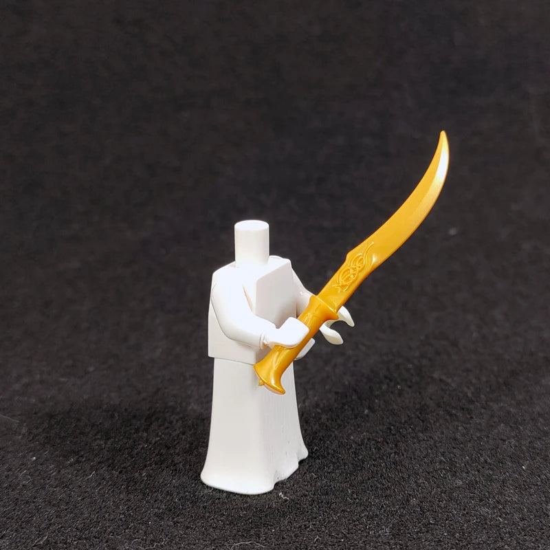 10PCS/SET Middle Ages Knights Elf  MOC  Shield Sword  Spear  For 4cm Mini Dolls  Building Blocks Brick Toys For Kid