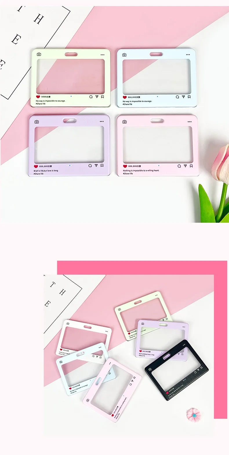 Cute dialog box transparent card cover student cartoon slider card pack game card ID card set pendant anti-lost