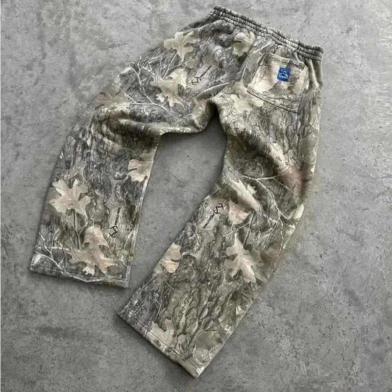 Y2K Retro Straight Pants Tracksuit Streetwear Pants Personalized Pant Leg Zipper Embroidery  Hip Hop Casual Joggers Men Pants
