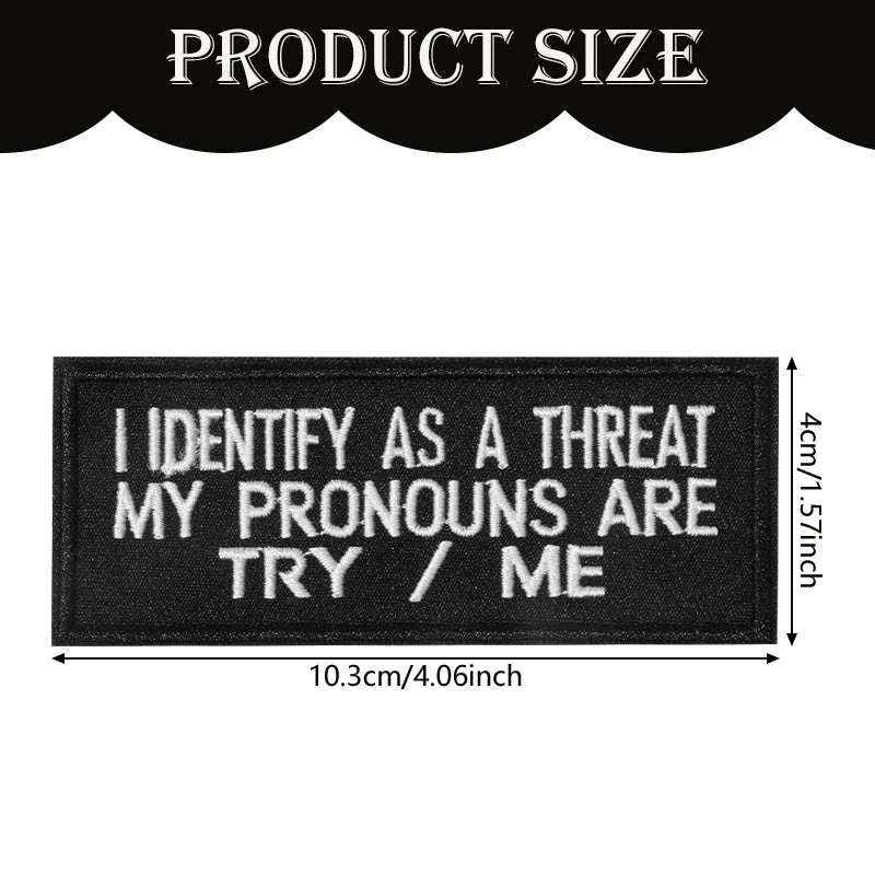 1PC The Horrors Persist But So Do I Embroidered Patch Gothic Badge DIY Gift Iron On Patches For Clothing Cap Jacket Trucker Hat