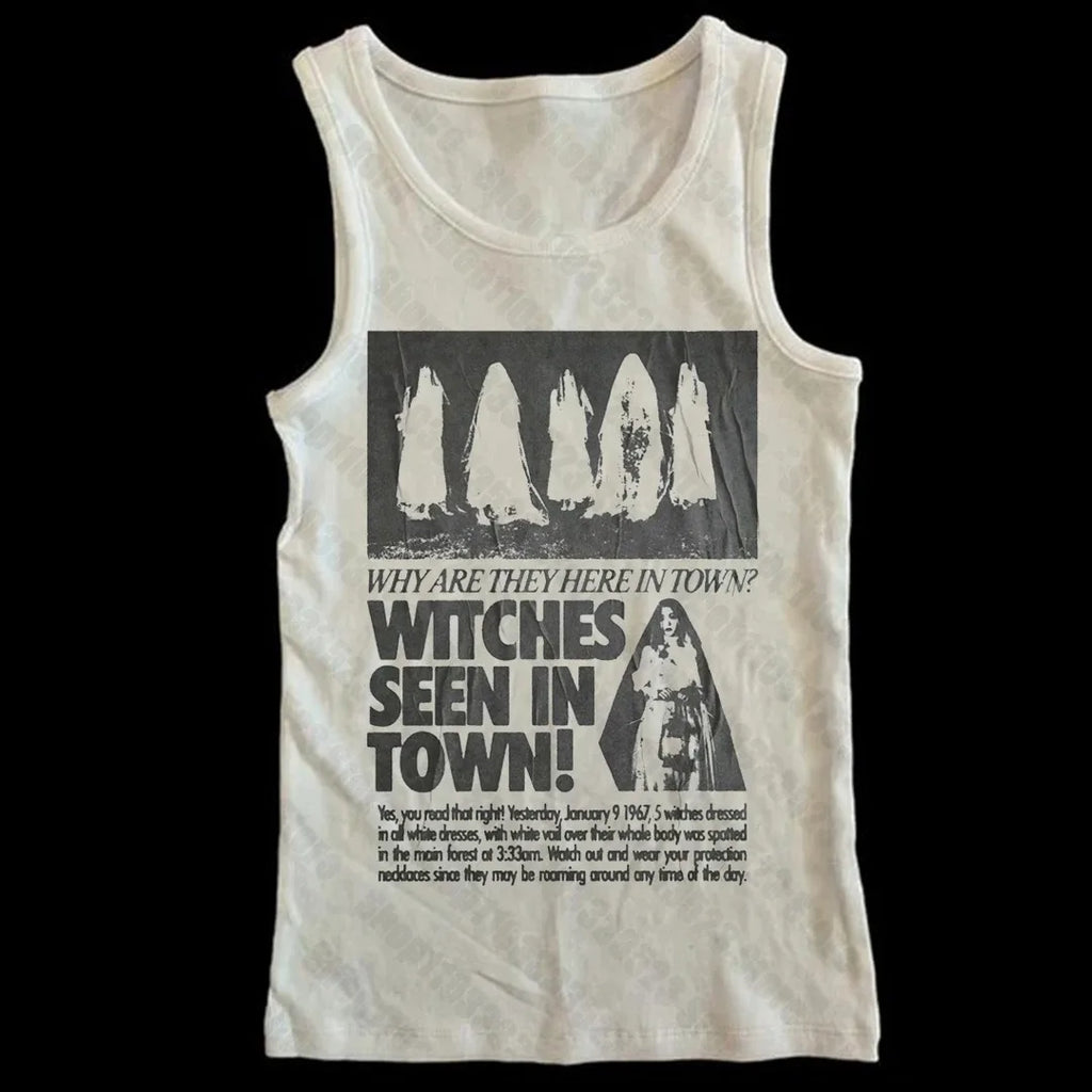 Funny Meme Graphic Print Vest Aesthetic Emo Girls Baby Tank Tops Y2K Style Streetwear Fashion Gothic Harajuku Punk Crop Top Vest