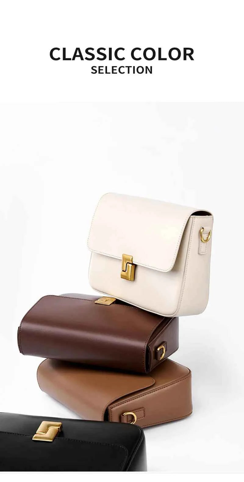 100% Genuine Leather Women's Shoulder Bag High Quality Luxury Designer Crossbody Bags Fashion Cowhide Female Handbags