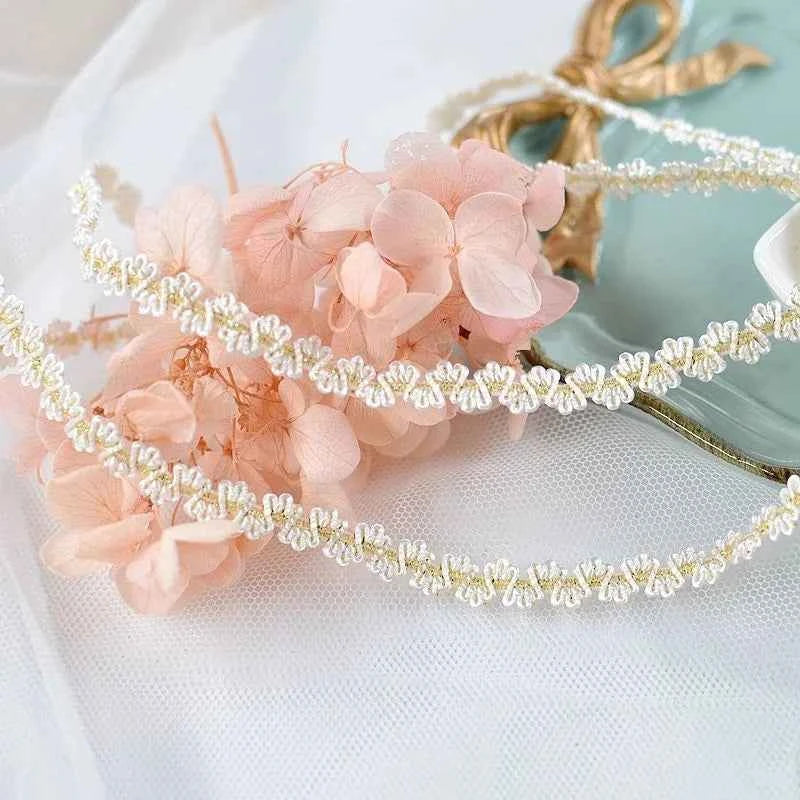 HOT Spandex Gold Elastic Lace Ribbon DIY Trendy Hat Headdress Bracelet Anklet Necklace Making Decoration Swimsuit Bra Sexy Trim