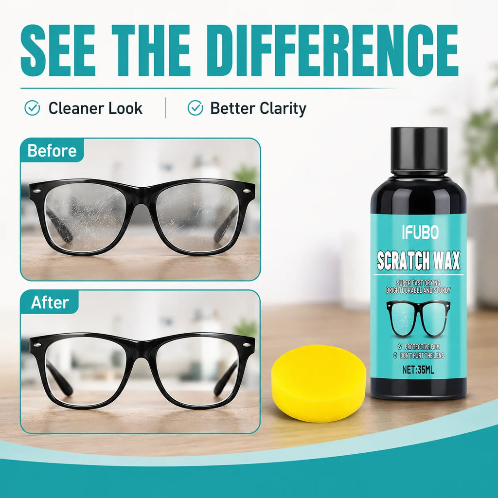 Eyeglass Scratch Repair CreamEyeglass Lens and Frame Scratch Polish, Lens Scratch Polishing, Buffing, Suitable for Minor Scratch