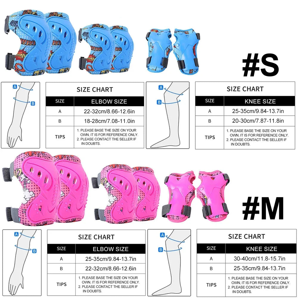 Kids 3-12 Years Knee Pad Elbow Pads Guards Protective Gear Set for Roller Skates Cycling Skateboard Inline Skatings Scooter