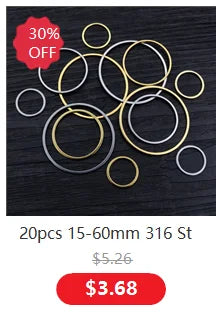 No Fade 100pcs/Lot 20 30 35 40 70 mm Stainless steel Eye Pins Findings Eye Head Pins For Jewelry Making DIY Supplies Accessories