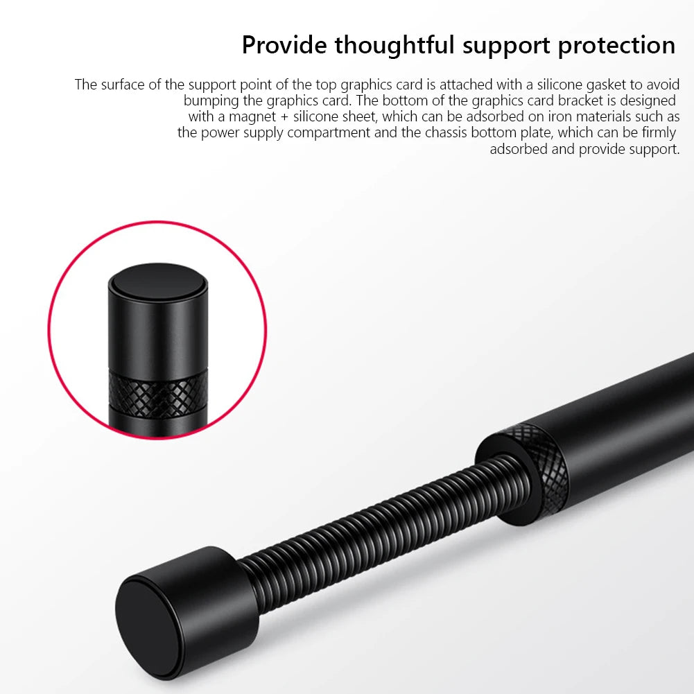 Graphics Card GPU Holder Adjustable Telescopic Rotary Screw Aluminum Alloy Support Vertical GPU Bracket GPU Video Card Holder