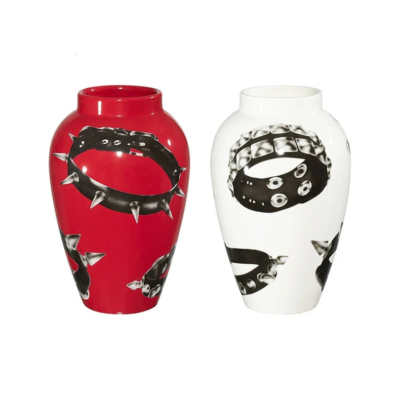 Super Vase INS Style Trendy Artist Home Decor Super Fashion Dazzling Collar Vase Home Decor Ceramic Planter