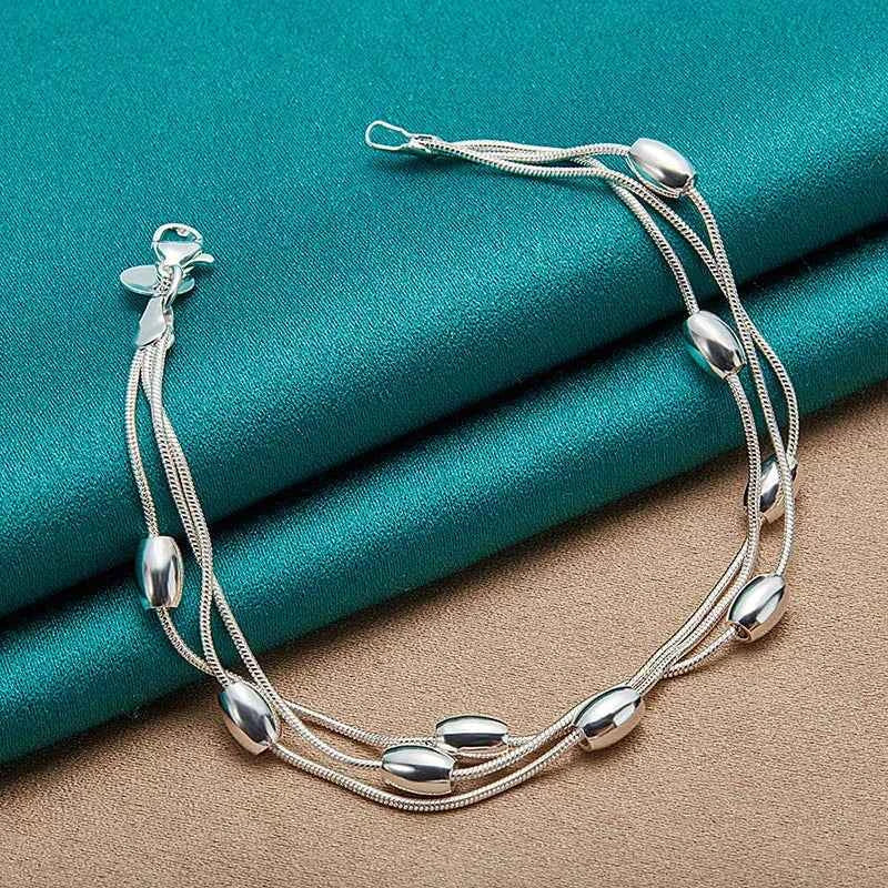 Silver color bracelet chain fashion design product beautiful Jewelry High quality Bracelet bead for women lady wedding