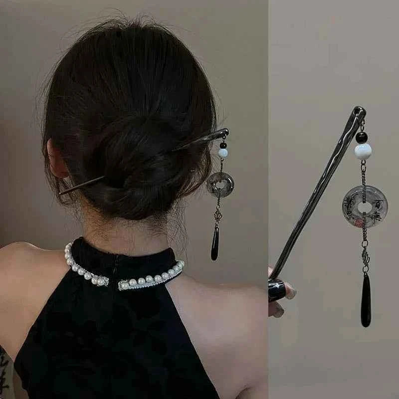 2026 New Chinese Style Butterfly Flower Tassel Hair Stick for Women Vintage Metal Hanfu Chopstick Hair Sticks Hair Accessories