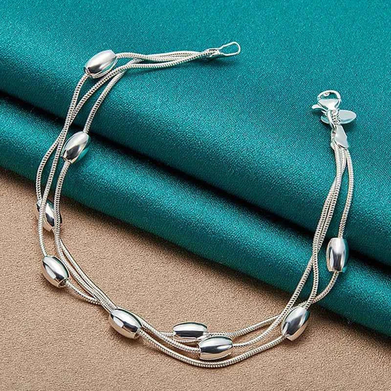 Silver color bracelet chain fashion design product beautiful Jewelry High quality Bracelet bead for women lady wedding