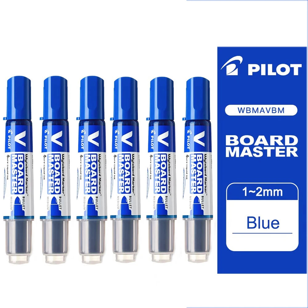 6 Pcs Pilot Whiteboard Marker Is Environmentally Friendly and Non-toxic 2.3 Mm (Medium Bullet) Refillable Ink Classroom Supplies