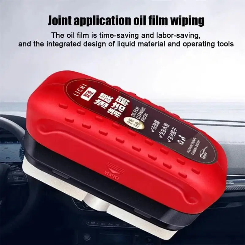 Auto Glass Brightener Powerful Auto Windshield Cleaner Oil Film Remover Window Glass Cleaner Car Cleaning Brush Auto Accessories