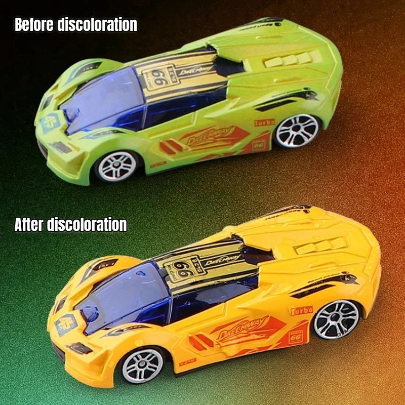 1:64 Temperature Sensitive Color Changing Magic Car Inertia Pull Back Alloy Racing Cars Crash-Resistant Toys Boy Birthday Gift