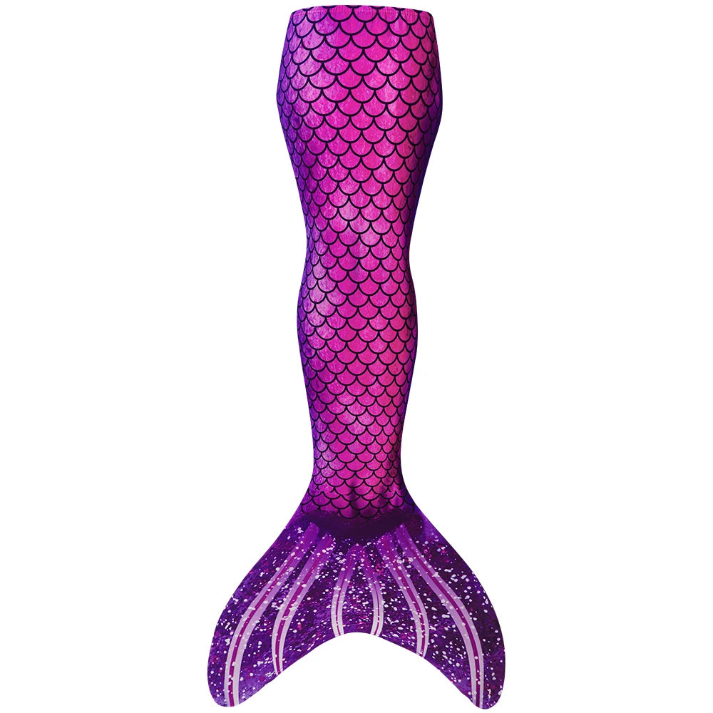 Girls One-Piece Mermaid Tail Swimsuit, Cute Beach Bathing Suit, Children Performance Cosplay Costume, Kids Dress Up Clothes