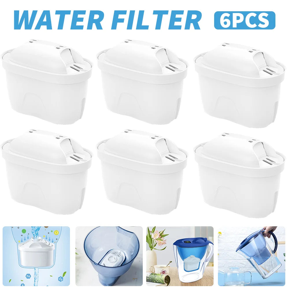 Household Filter Kettle 6 Filter Device Activated Carbon Water Purifier Filter Cartridges Replacement Non-toxic Wate Filter 3.6L