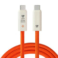 USB 5.0 Nylon Braided Cable with Dual Type-C Ports 240W PD Fast Charging Multifunction Data Cable for Screen Casting