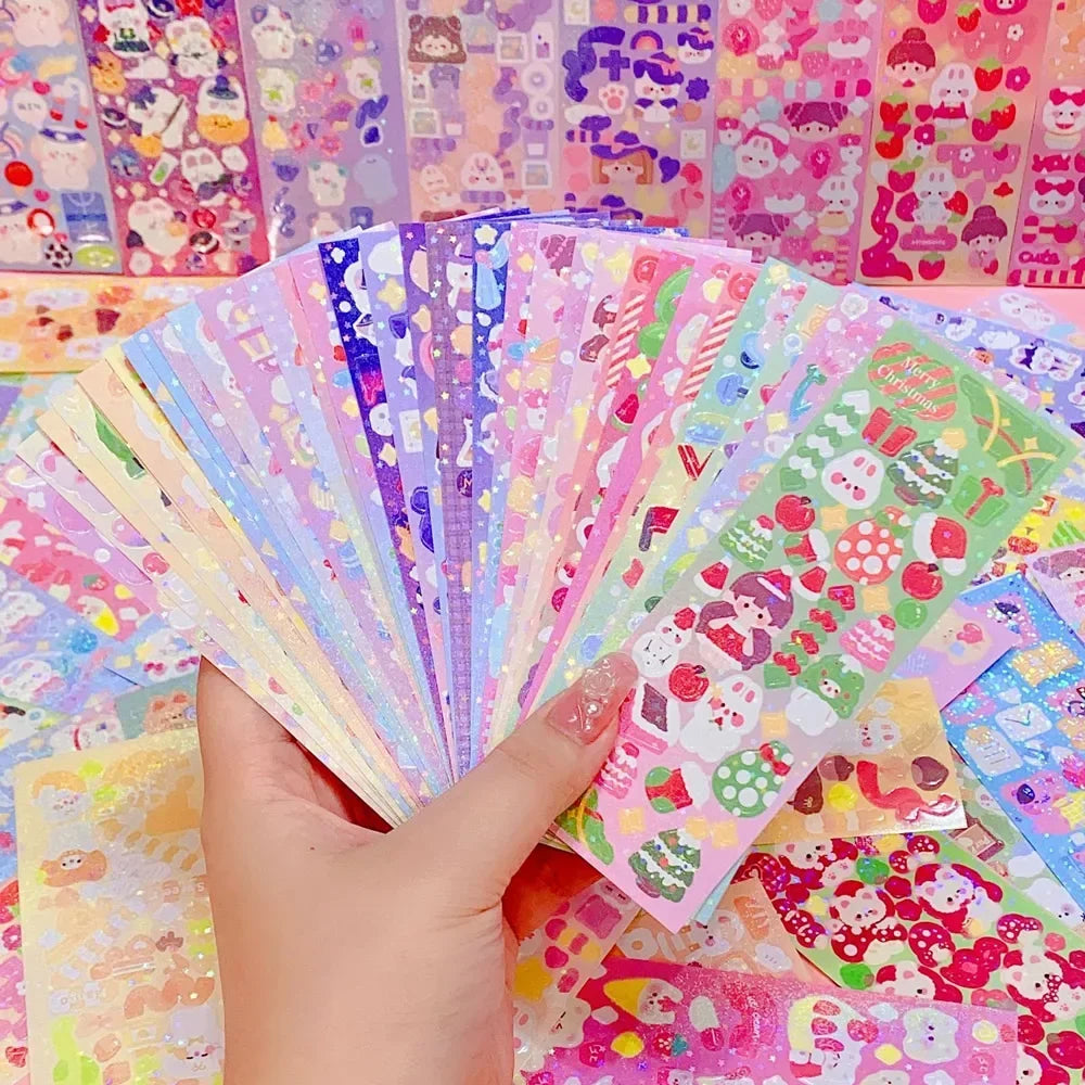 Cute Aesthetic Kawaii Decorative Stickers for Kids Above 6 Scrapbooking Diary Journal Stationery