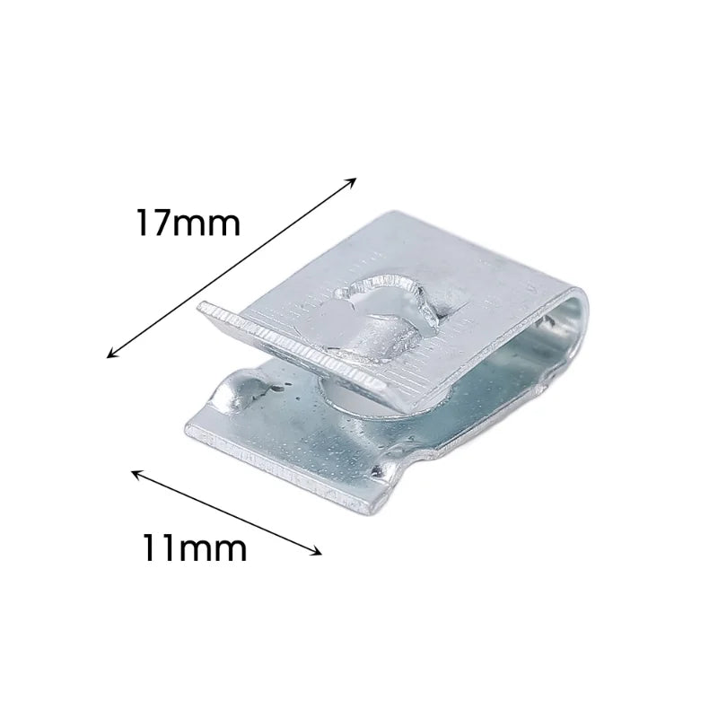 Auto Self-tapping Screw Clips U-clamp with Threaded Nut Clips Auto Fender Fastener Clips for Auto Motorcycle Scooter Parts