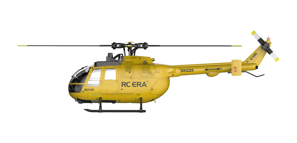 RC ERA C180 BO-105 2.4G 6CH Optical Flow Positioning TOF Altitude Hold Dual Brushless Motor 1:25 Scale Flybarless RC Helicopter