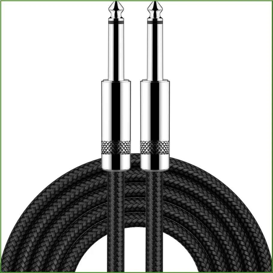 Guitar Cable 10/20ft Electric Instrument Bass AMP Cord for Electric Guitar Mandolin, Pro Audio (Right Angle to Straight, Black)