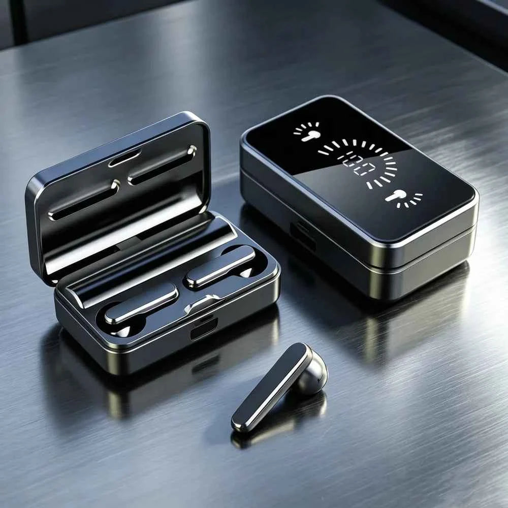 Bluetooth 5.3 Wireless Earbuds with Display and Noise Canceling