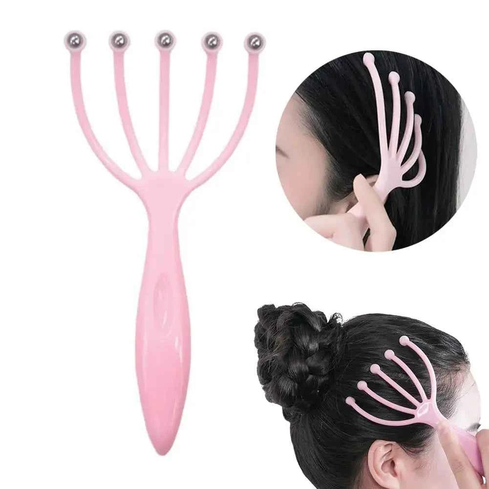Manual 5-Claw Scalp Massager Roller for Head Relaxation