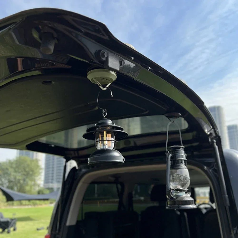 Outdoor Magnetic Tent Hook Portable Multi-purpose Tent Ceiling Buckle Clamp Suction Cup Camping Rope Retainer Kerosene Lamp Hook