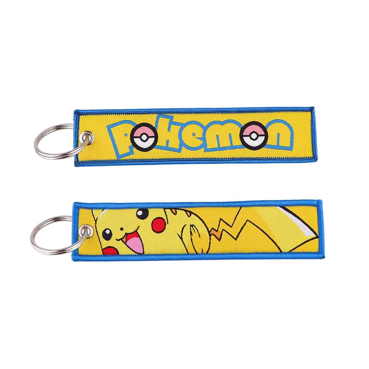 Anime Cute Animal Jet Tag Embroidery Keys Tag Women Keyring Cartoon Car Keys Fashion Jewelry Accessories Kids Gifts 1PCS