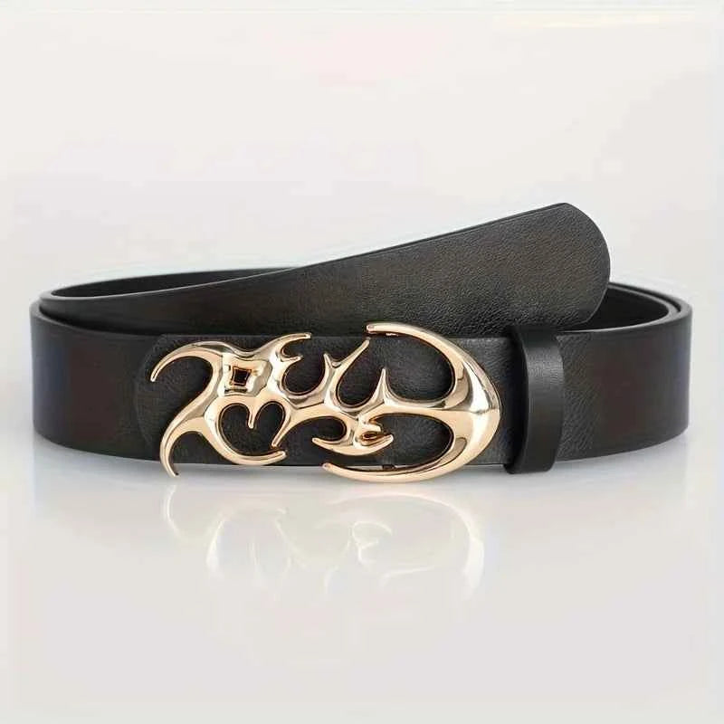 New Stylish Geometric Alloy Needle Buckle Fashion Punk Belt For Men Women - Trendy Accessory for Gift Giving，Neutral Waist Belt