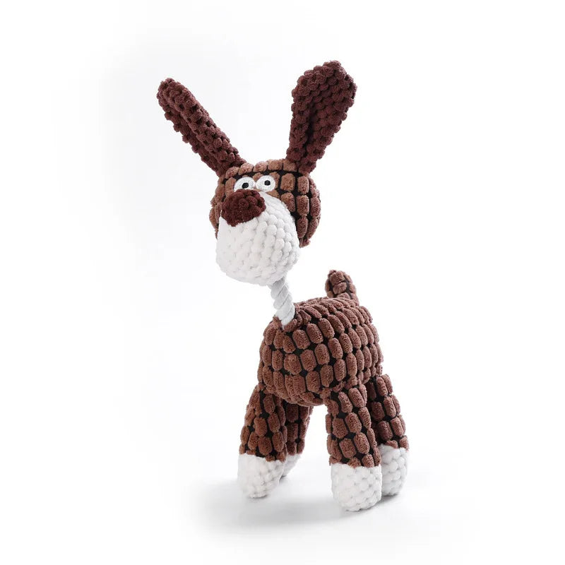 dog Color Plush Donkey Dog Toy – Durable Squeaky Chew For Dogs