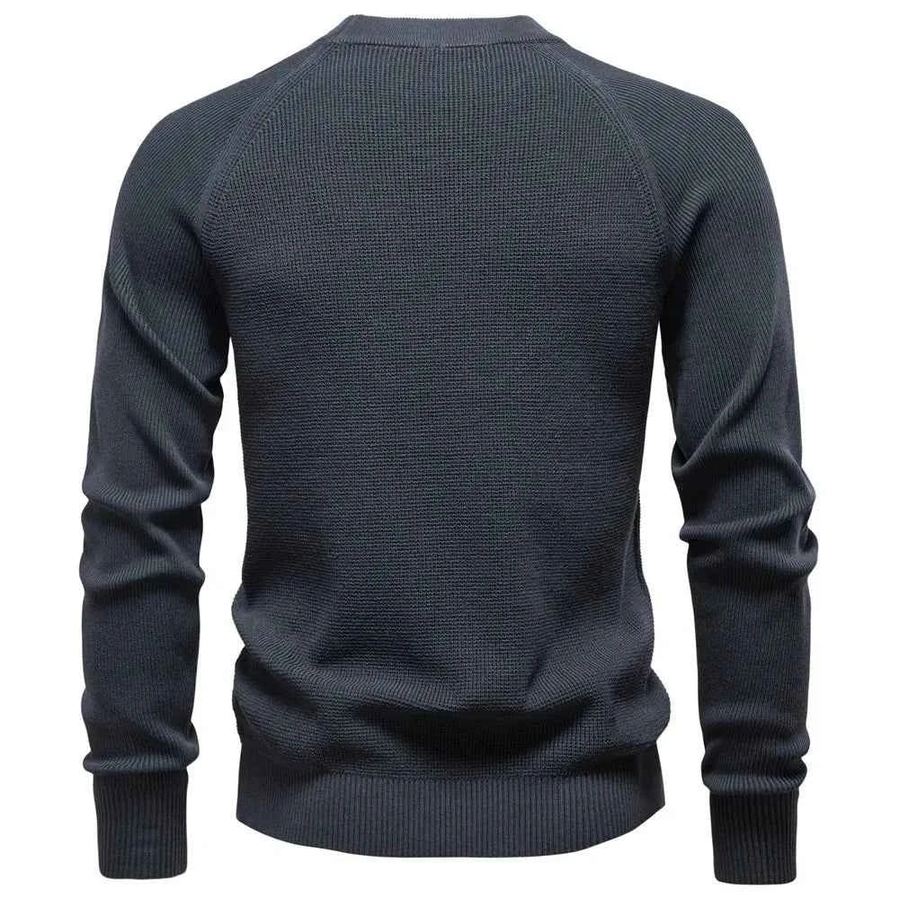 Men's Casual Knitted Sweater Crew Neck Pullover