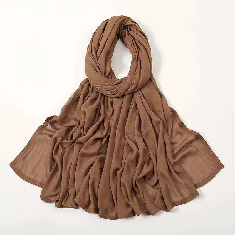 New Muslim Hijabs for Women Scarf Thin Plain Shawls Femme Musulman Soft Viscose Rayon Headscarf Islamic Turban Headband 190x85cm