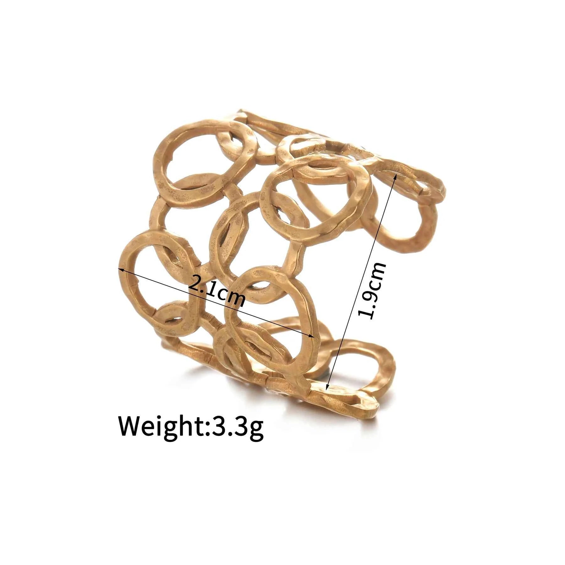 Stainless Steel Open Rings For Women Irregular Wave Hollow Design Finger Ring Stylish Creative Waterproof Jewelry Party Gifts