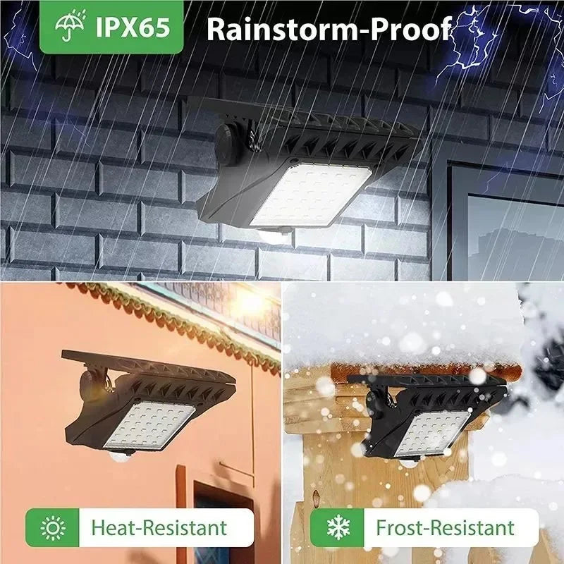 LED Solar Garden Lights Outdoor Solar Clip Light Motion Sensor Camping Lamp with 3 Mode Waterproof Fence Street Landscape