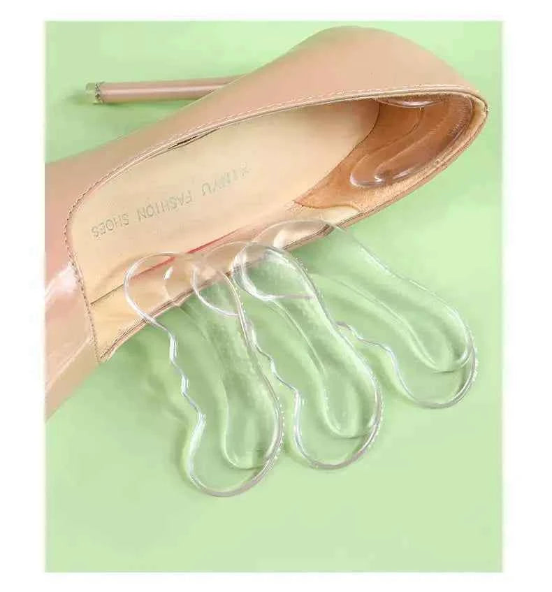 Silicone Heel Protectors High Heels Heel Stickers Adjustable Size Adhesive Anti-slip Insoles Pain Relief Foot Care Products
