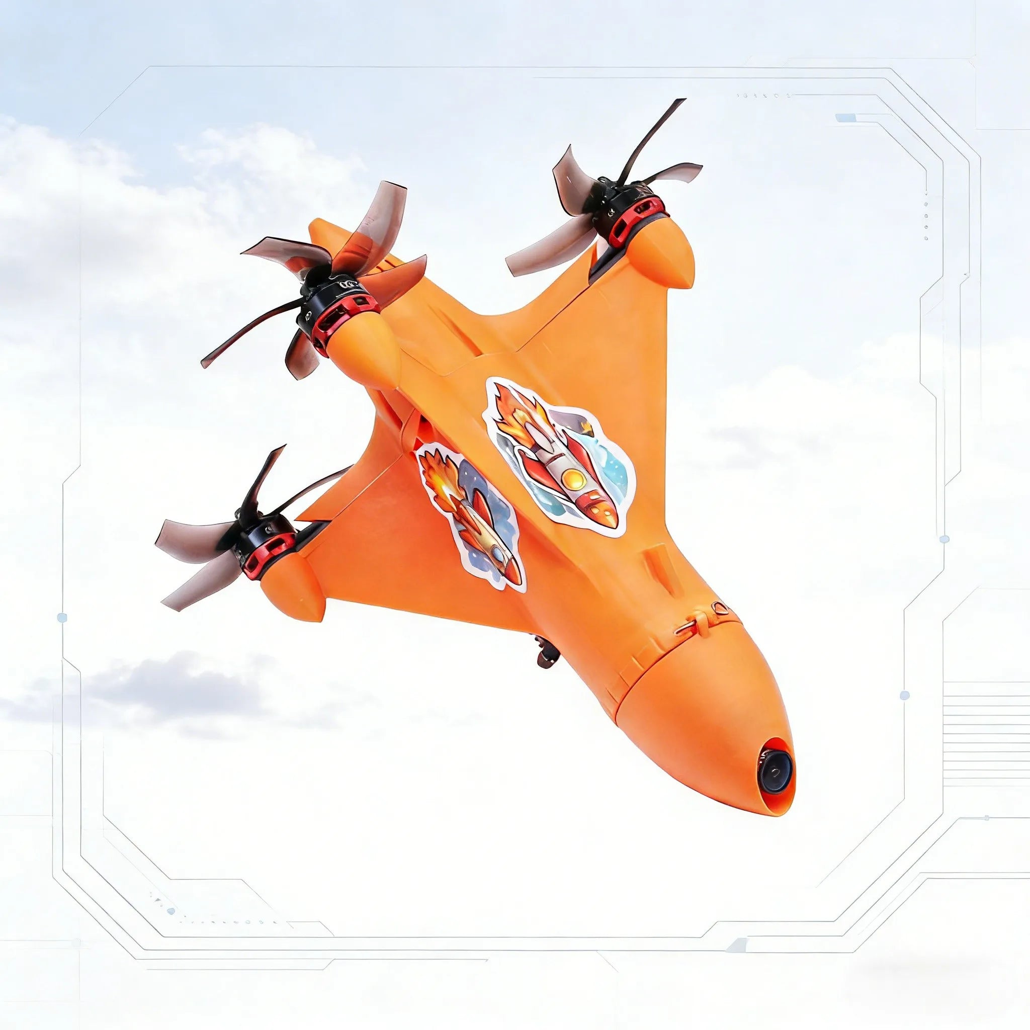 B-CUBE Rocket 5inch FPV Frame Kit Carbon Fiber Racing Drone Quadcopter Freestyle INAV Beatflight F745 H743 Flight Control